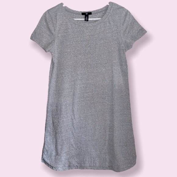 Gap T-Shirt Dress Grey Short Sleeve Mini Womens Size XS - Picture 1 of 6